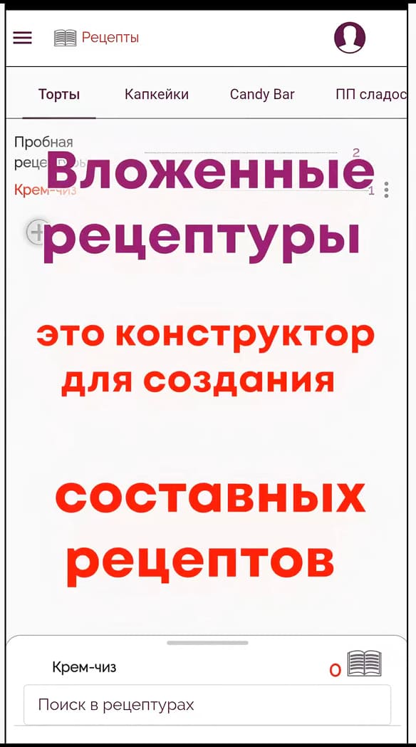 Вложенные рецептуры